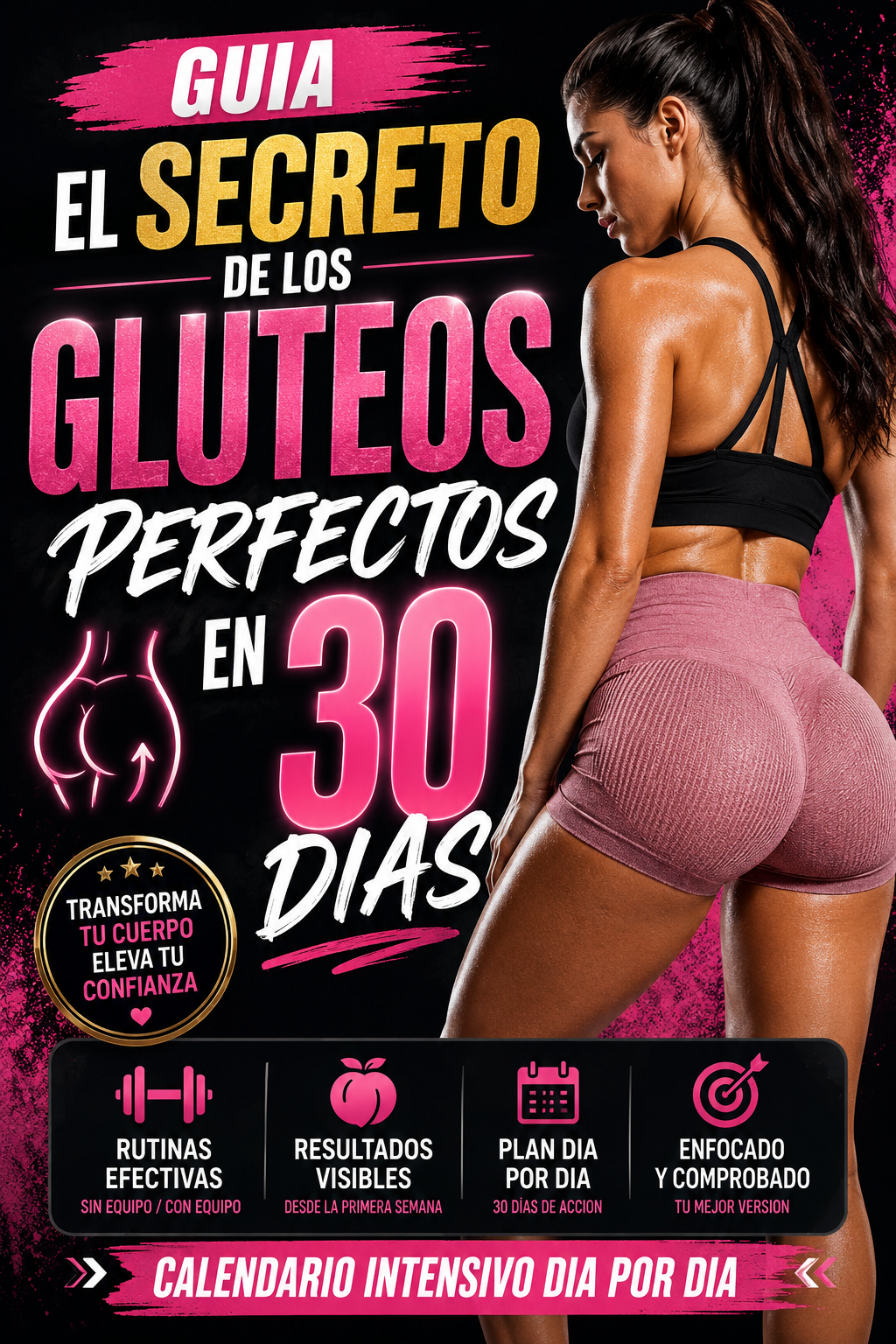 GUIA, EL SECRETO DE LOS GLUTEOS PERFECTOS EN 30 DIAS. CALENDARIO INTENSIVO DIA POR DIA